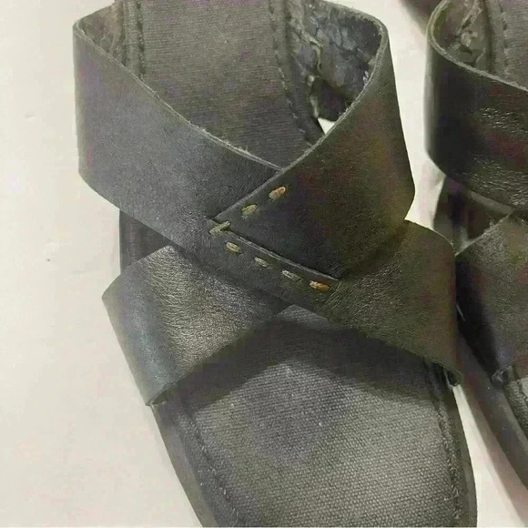 Easy Spirit Crossband Slip-on Sandal Black Size 9.5 Leather Upper - Picture 5 of 8